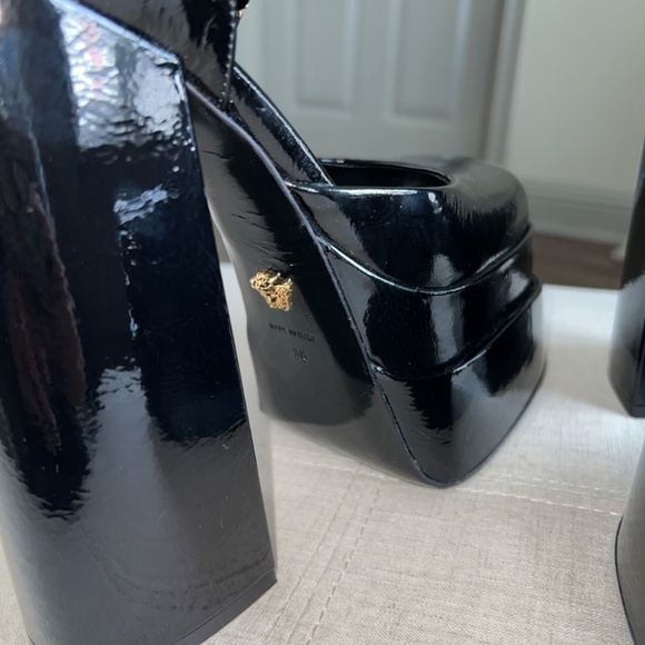 Versace Black Platform Heels - Picture 2 of 11